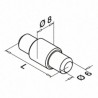 Pasador pin de seguridad para pinzas para vidrio Q-railing 5015