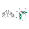 Conector ángulo para doble vidrio satinado Q-railing 4290