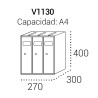 Batería 3 buzones verticales con apertura lateral Arregui Libro V1130