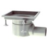 Sumidero sifónico inox 304 EG fijo 250x250mm NBR S/H Ø157 con cestillo