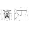 Inodoro con triturador incorporado Dual Flush SFA Sanicompact PRO