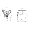 Inodoro con triturador incorporado Dual Flush SFA Sanicompact C43