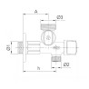 Grfo lavadora doble America 1/2"x3/4"x3/8"