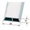 Junquillo de PVC para aplicación monocapa 2000x20x6mm
