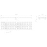 Reja pasarela de fundición para canales ACO MULTIDRAIN/ MULTILINE/XTRADRAIN 100 L500 C250