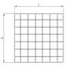 Reja entramada dentada A/D 23x23 25x2 AISI304 168x168mm L15 para sumideros EG