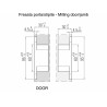 Bisagra oculta para puertas Kubica cromo satinado Krona Koblenz K 6200 CS HD