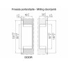 Bisagra oculta para puertas Kubica cromo satinado Krona Koblenz K 2700 CS DXSX