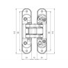 Bisagra oculta para puertas Atomika Slim cromo satinado Krona Koblenz K 8060 CS HD
