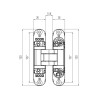 Bisagra oculta para puertas Kubi7 niquel satinado Krona Koblenz K 7000 NS HD
