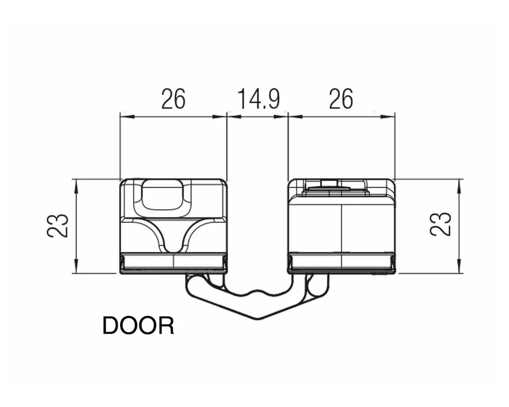 Bisagra oculta para puertas Kubi7 niquel satinado Krona Koblenz K 7000 NS HD