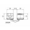 Bisagra oculta para puertas Kubi7 niquel satinado Krona Koblenz K 7000 NS HD