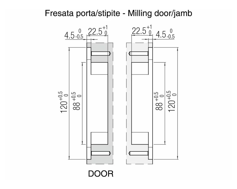 Bisagra oculta para puertas Kubi7 niquel satinado Krona Koblenz K 7000 NS HD