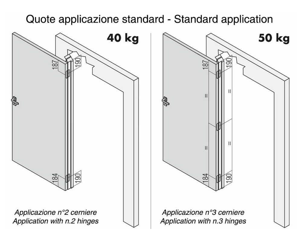 Bisagra oculta para puertas Kubi7 niquel satinado Krona Koblenz K 7000 NS HD