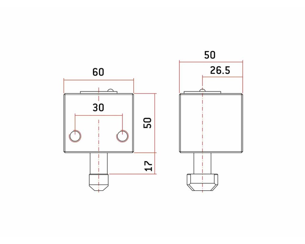 Cerradura persiana suelo enrollable cabezal BB4 SAG AACZ1003