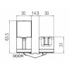 Bisagra oculta para puertas Kubica cromo satinado Krona Koblenz K 2000 CS HD