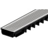 Canal rejilla drenaje inox AISI304 Aco Easyline 100 HDPE L1000mm H50 A15