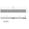 Canal rejilla drenaje inox AISI304 Aco Easyline 100 HDPE L1000mm H50 A15