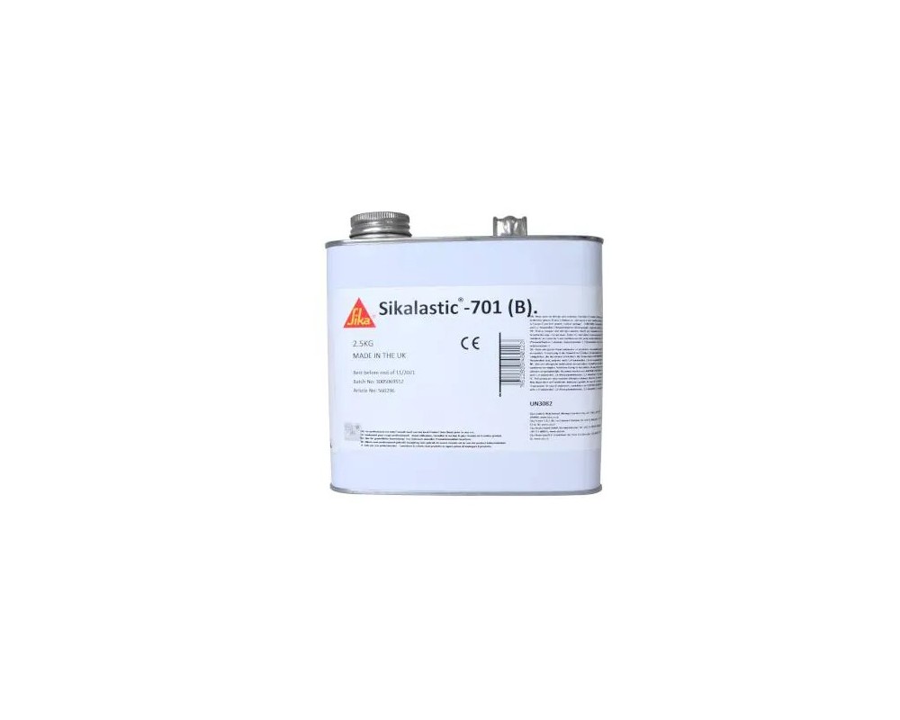 Sellador elástico de poliuretano híbrido Sikalastic 701 parte B transparente (bote 2,5kg)