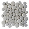 Enmallado de canto rodado Blanco Polar 28x28x1-2 cm