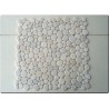 Enmallado de canto rodado Blanco Polar 28x28x1-2 cm