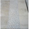 Enmallado de canto rodado Blanco Polar 28x28x1-2 cm