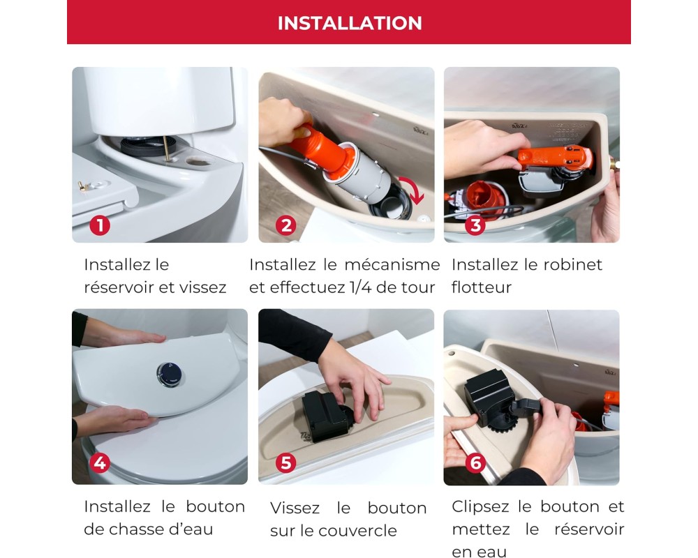 Mecanismo de descarga higiénico sin contacto Wirquin WC Tronic 2