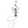 Mecanismo de descarga higiénico sin contacto Wirquin WC Tronic 2