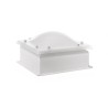 Claraboya cuadrada zócalo recto fija PVC con cúpula monovalva hielo 120x120cm