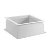 Claraboya cuadrada zócalo recto fija PVC con cúpula monovalva hielo 120x120cm