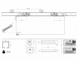 Sistema corredero para puertas de madera Krona K Art 120 + System 0600