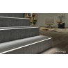 Perfil remate peldaños para tiras LED Novopeldaño Eclipse aluminio 2,5m