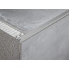 Perfil remate peldaños para tiras LED Novopeldaño Eclipse aluminio 2,5m