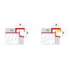 Perfil remate peldaños para tiras LED Novopeldaño Eclipse aluminio 2,5m