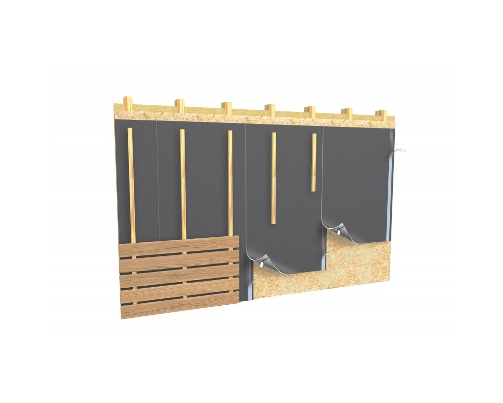 Lámina impermeable y transpirable Dörken Delta Fassade 20 1,50x50m (75m2)