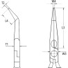Alicate de montaje boca cigüeña Knipex 26 22 200