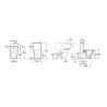Inodoro a pared con triturador sanitario Roca Round D-Trit A34T0N2000