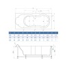 Bañera de hidromasaje rectangular Kinedo Aqualia