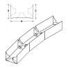 Canal vertebrado para tabiques curvos 50x4000mm Vertebra
