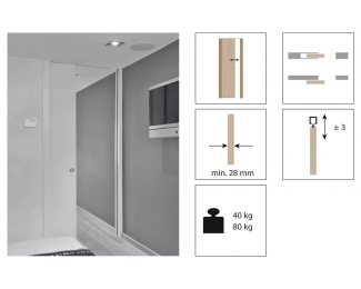 Sistema corredero para puertas de madera Krona K Art 40 ABS + System 0600