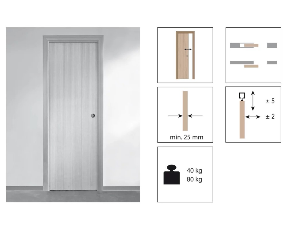 Sistema corredero para puertas de madera Krona Koblenz K Art 80