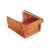 Cabecero izquierdo cobre canalón cuadrado 333mm