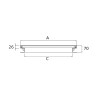 Tapa estanca ciega antideslizante inox peatonal con marco 300x300mm