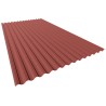 Chapa ondulada 18/76 acero galvanizado 3000x1100mm rojo teja