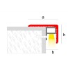 Perfil para remate de peldaños Novopeldaño Astra Stella 25x40X2500MM