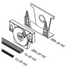 Sistema de fijación de vidrio sin regulación Q-disc Easy Glass Smart 5m Q-railing 8200