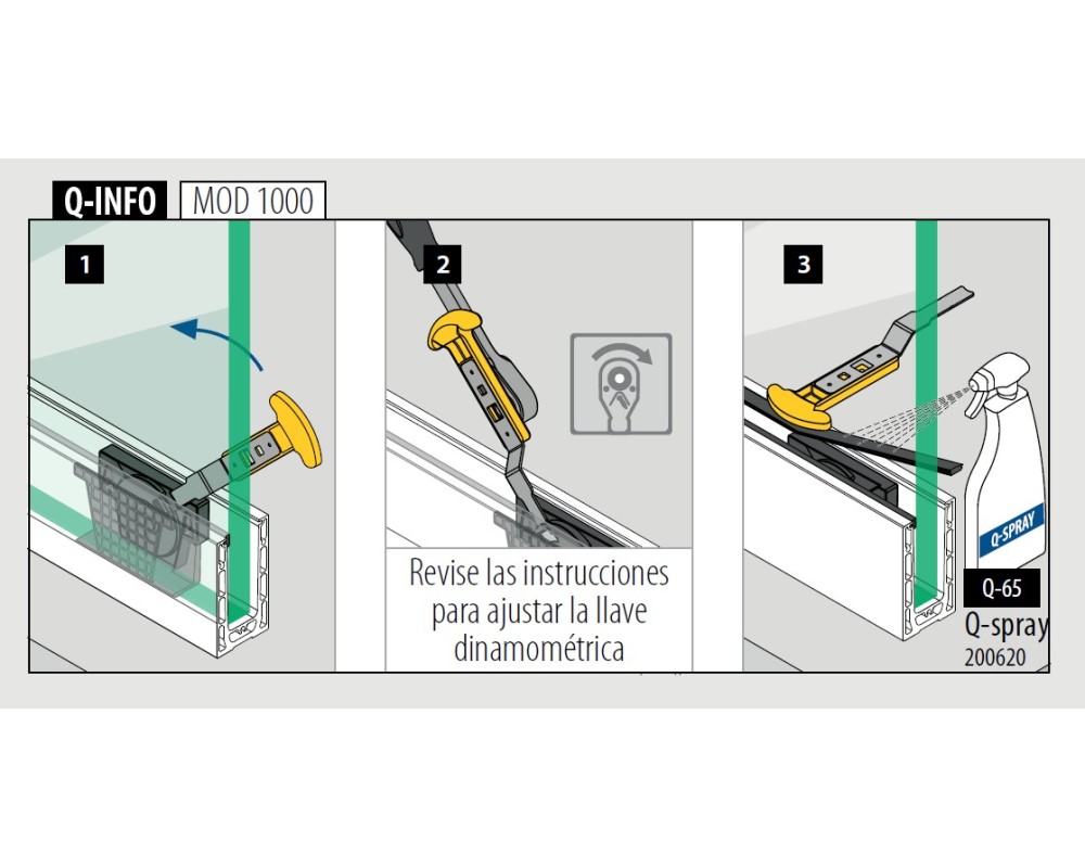 Sistema de fijación de vidrio sin regulación Q-disc Easy Glass Smart 5m Q-railing 8200