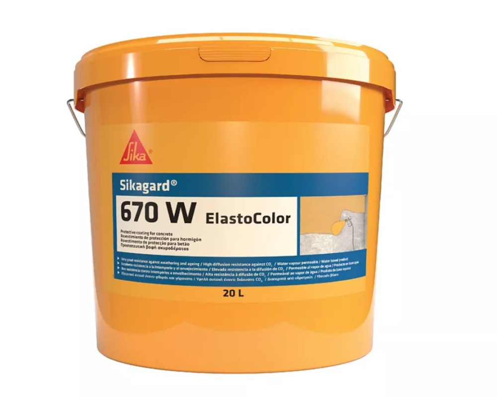Revestimiento de protección para hormigón Sikagard 670 W Elastocolor bote 20kg