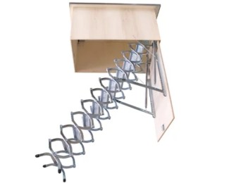 Escalera escamoteable de tijera galvanizada ZX-TERRAZA