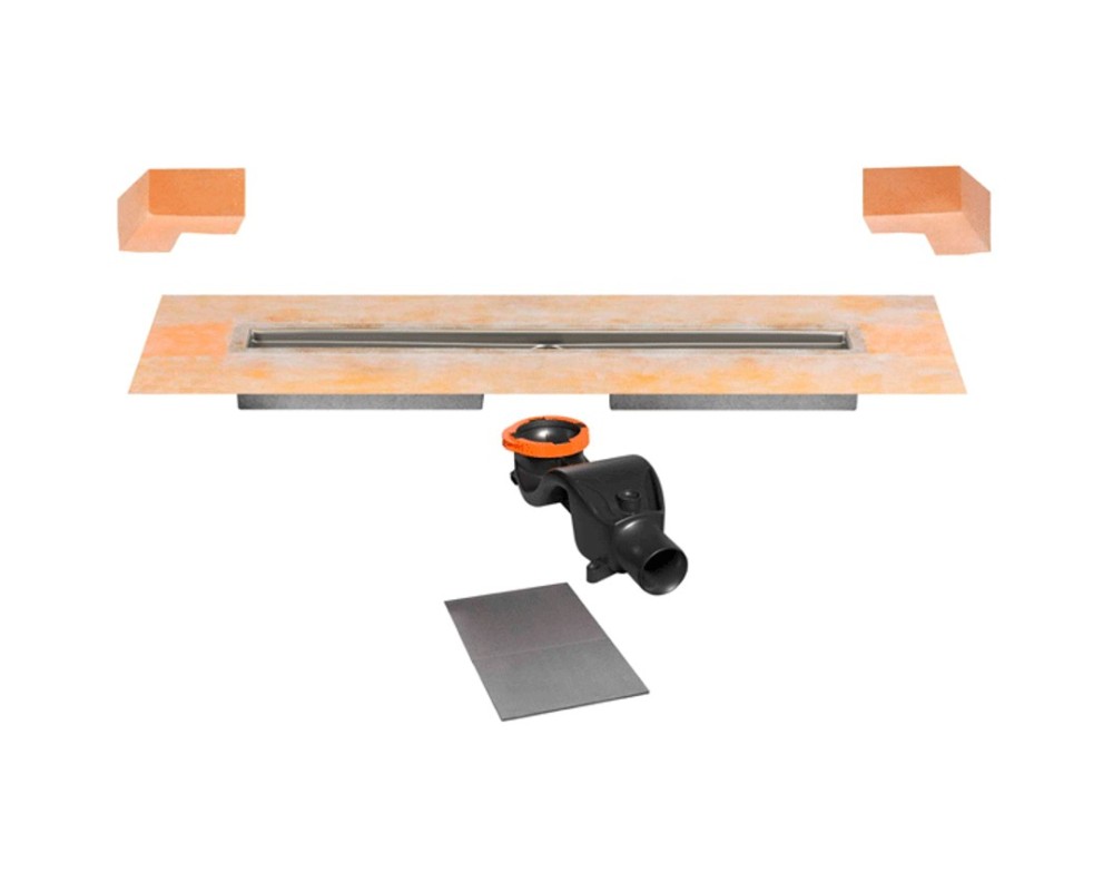 Sistema de desagüe Schlüter-KERDI-LINE-F 50 para platos de ducha sin barreras